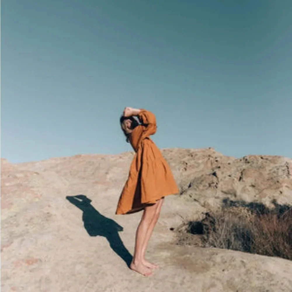 NEW A PERFECT NOMAD Symi Dress Trapez Organic Cotton Ochre Orange One Size - Picture 11 of 16
